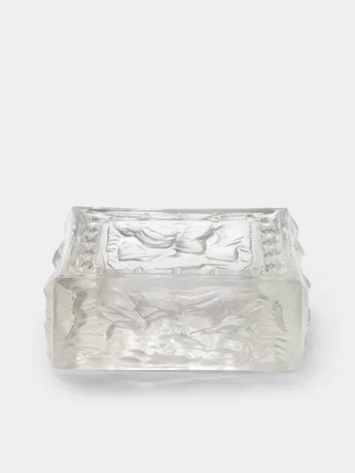 Antique And Vintage Mid-century Murano Glass Ashtray In Transparent