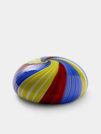 Antique And Vintage Mid-century Murano Glass Paperweight In Multi