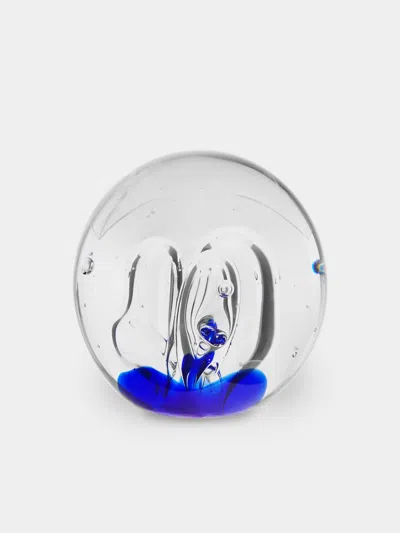 Antique And Vintage Mid-century Murano Glass Paperweight  Abask Luxury Gift In Blue