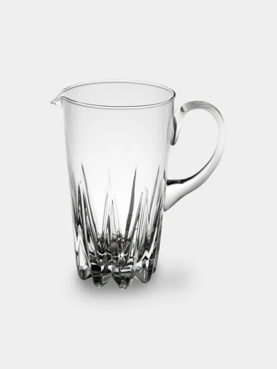 Antique And Vintage Mid-century Saint Louis Crystal Pitcher In Transparent