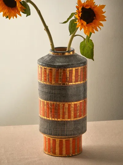 Antique And Vintage Mid-century Bitossi Ceramiche Ceramic Vase (13in/33cm)
