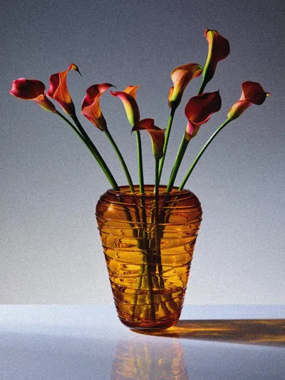 Antique And Vintage Mid-century Glass Vase (10.5in/26.5cm)