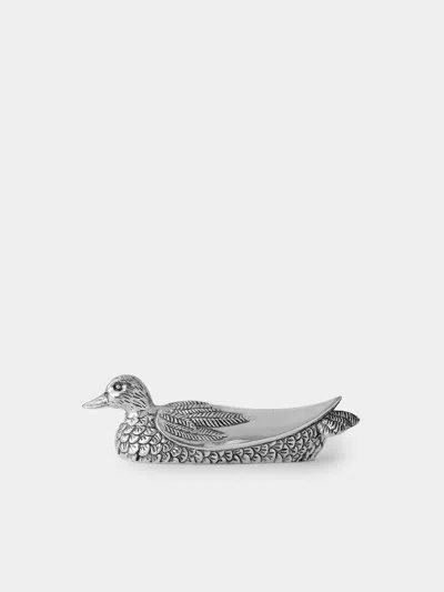 Antique And Vintage Mid-century Silver-plated Ducks Knife Rests (set Of 12)
