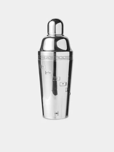 Antique And Vintage Mid-century Silver-plated Recipe Cocktail Shaker