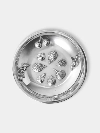 Antique And Vintage Mid-century Solid Silver Fruits Bowl