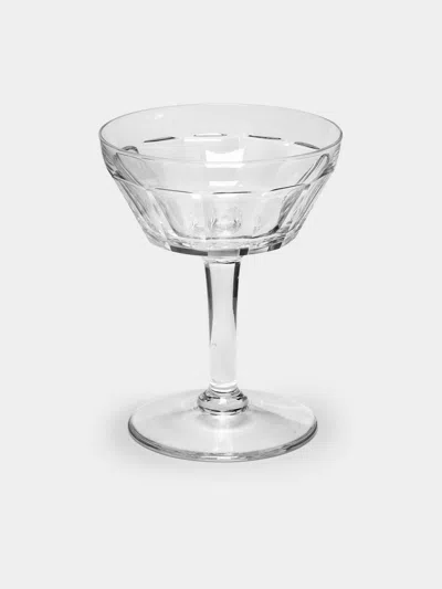Antique And Vintage Set Of 8 1950s Val Saint Lambert Cut Crystal Wine Goblets