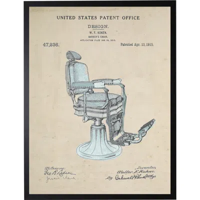 Antique Curiosities Barber's Chair Patent In Transparent