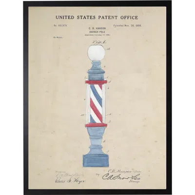 Antique Curiosities Barber Pole Patent In Transparent
