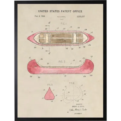 Antique Curiosities Canoe Patent In Transparent