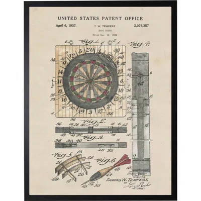 Antique Curiosities Dart Board Patent In Transparent
