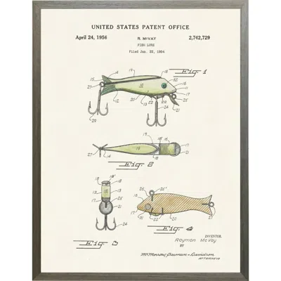 Antique Curiosities Fishing Lure Patent 2 In Transparent