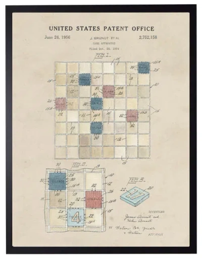Antique Curiosities Game Board Patent 2 In Transparent