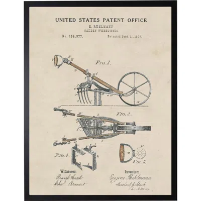 Antique Curiosities Garden Plow Patent In Transparent