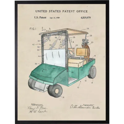 Antique Curiosities Golf Cart Patent In Transparent