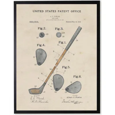 Antique Curiosities Golf Club Patent In Multi