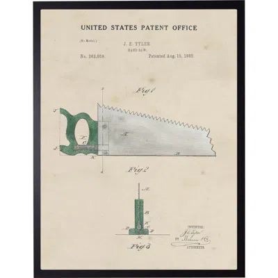 Antique Curiosities Handsaw Patent In Transparent