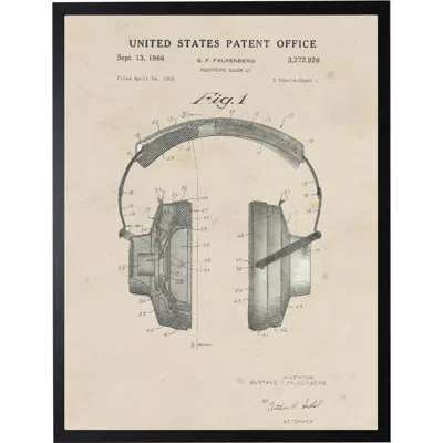 Antique Curiosities Headphones Patent In Transparent