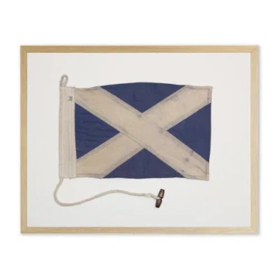 Antique Curiosities Navy And White Flag In Multi