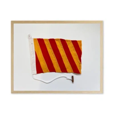 Antique Curiosities Red And Yellow Striped Flag In Multi