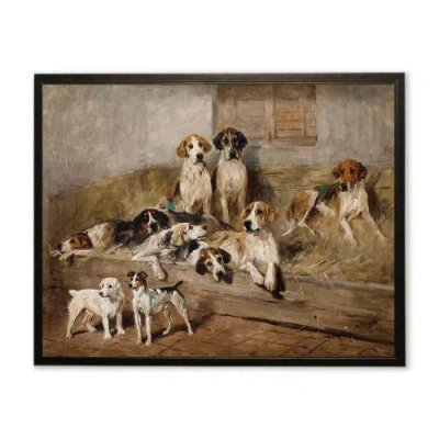 Antique Curiosities Resting Dogs In Multi