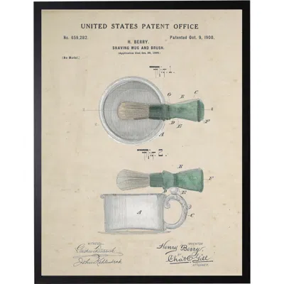 Antique Curiosities Shaving Cup And Brush Patent In Transparent