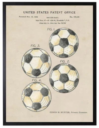 Antique Curiosities Soccer Ball Patent In Transparent