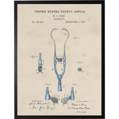 Antique Curiosities Stethoscope Patent In Transparent