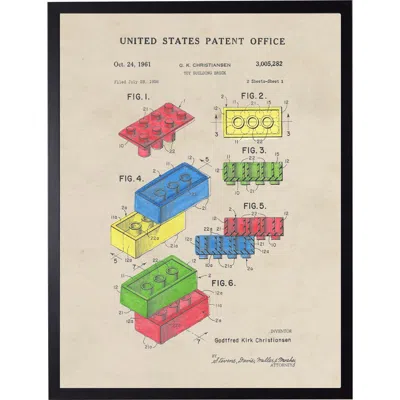 Antique Curiosities Toy Building Brick Patent In Transparent