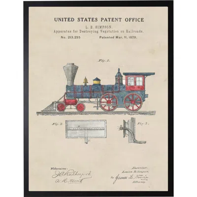 Antique Curiosities Toy Train Patent In Transparent