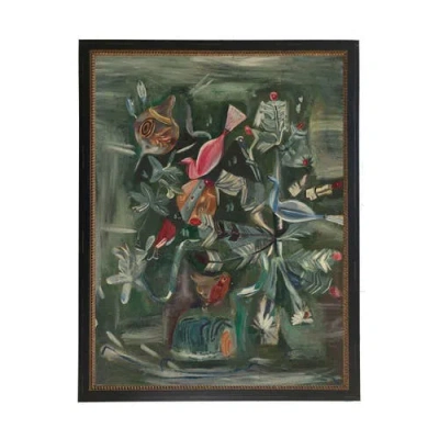 Antique Curiosities Vintage Painting Of Vintage Christmas Ornaments In Green