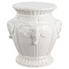 Antique Green Anita 18" Classic Vintage Ceramic Indoor/outdoor 4-elephant Garden Stool,