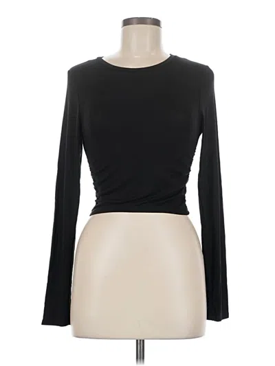 Antistar Long Sleeve Top Black Boatneck Tops