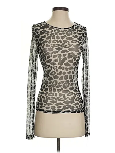 Pre-owned Antistar Long Sleeve Top Silver Keyhole Neckline Tops