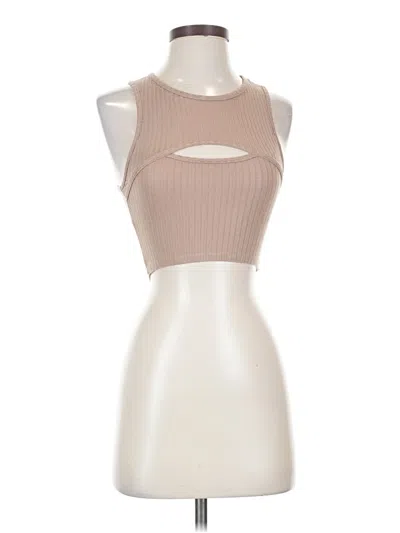 Pre-owned Antistar Sleeveless Top Tan Halter Neckline Tops