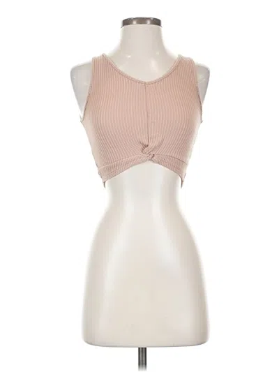 Pre-owned Antistar Tank Top Tan Halter Neckline Tops