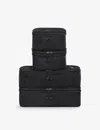 Antler Black Chelsea Zipped Pack Of Four Woven Travel Cubes In Black