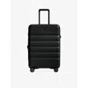 Antler Black Icon Stripe Medium Hard-shell Polycarbonate Suitcase 67cm In Black
