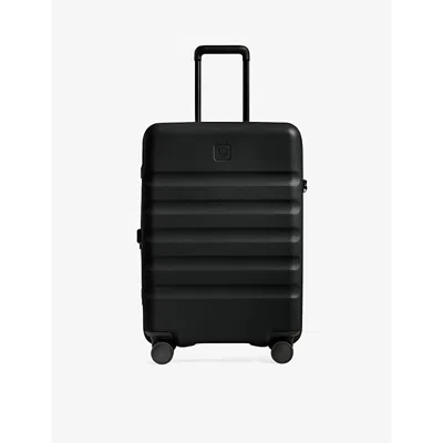 Antler Black Icon Stripe Medium Hard-shell Polycarbonate Suitcase 67cm