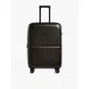Antler Black Single Stripe Four-wheel Medium Suitcase 68cm In Black