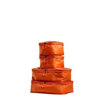 Antler Compression Packing Cubes In Coral - Set Of 4 In Orange