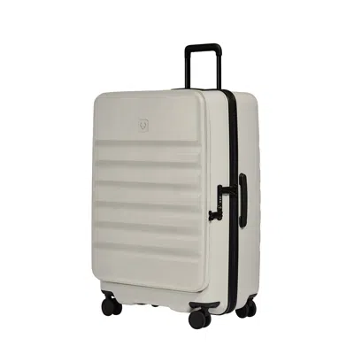 Antler Dual Opening Large Luggage In Taupe - Icon Stripe