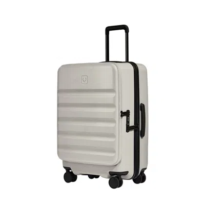 Antler Dual Opening Medium Luggage In Taupe - Icon Stripe