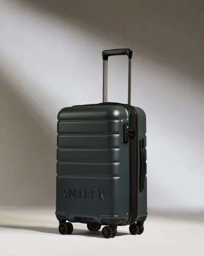 Antler Expandable Carry-on Luggage In Granite Gray - Logo In Green