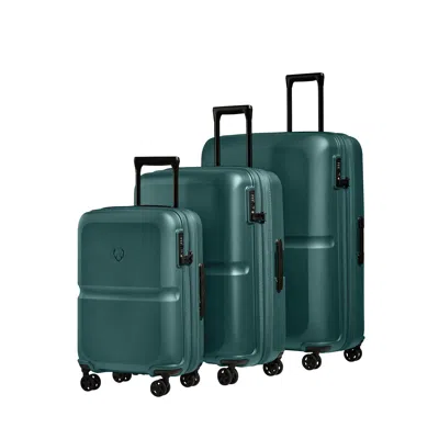 Antler Expandable Carry-on Luggage Set In Marsh Blue - Single Stripe