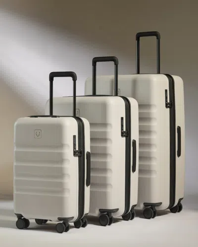 Antler Expandable Carry-on Luggage Set In Taupe - Icon Stripe In Blue