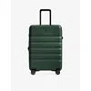 Antler Green Icon Stripe Medium Hard-shell Polycarbonate Suitcase 67cm In Green