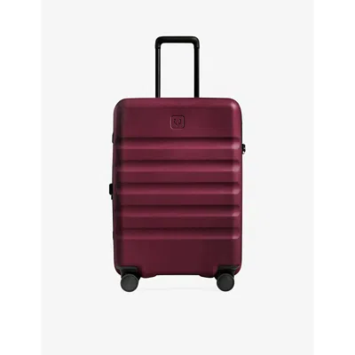 Antler Heather Purple Icon Stripe Medium Shell Four-wheeled Suitcase 67cm In Red