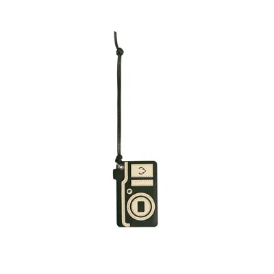 Antler Heritage Leather Camera Luggage Tag In Green