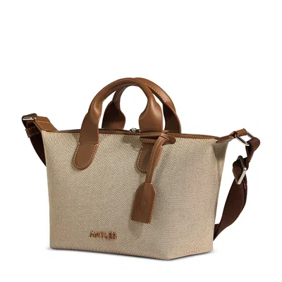 Antler Heritage Mini Crossbody Natural In Brown