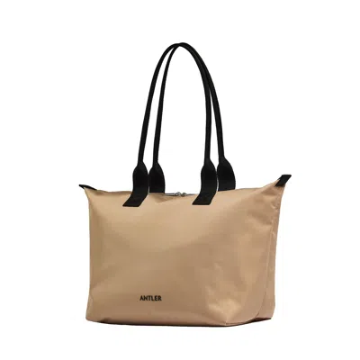 Antler Icon Flat Pack Tote Bag In Sand